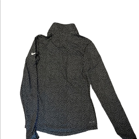 Nike Pro Half Zip Dry Fit Training Top. Black/White Dot Long Sleeved. Size S - Picture 4 of 9